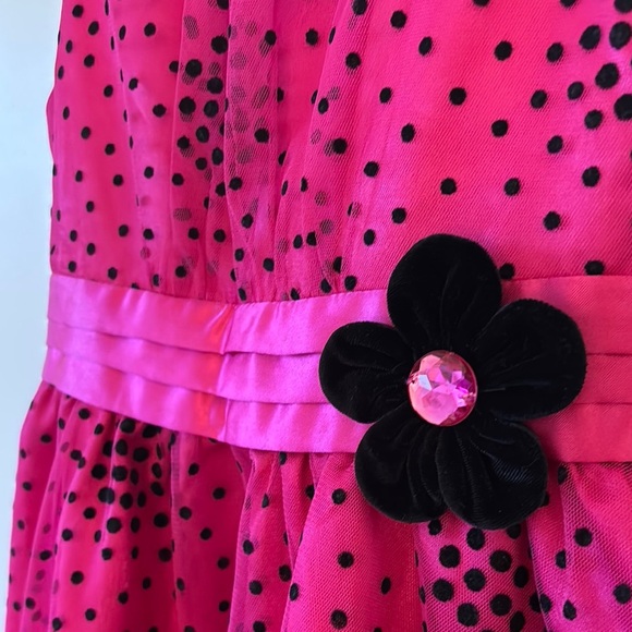 Jona Michelle Pink Polka Dot Formal Dress - Picture 2 of 4